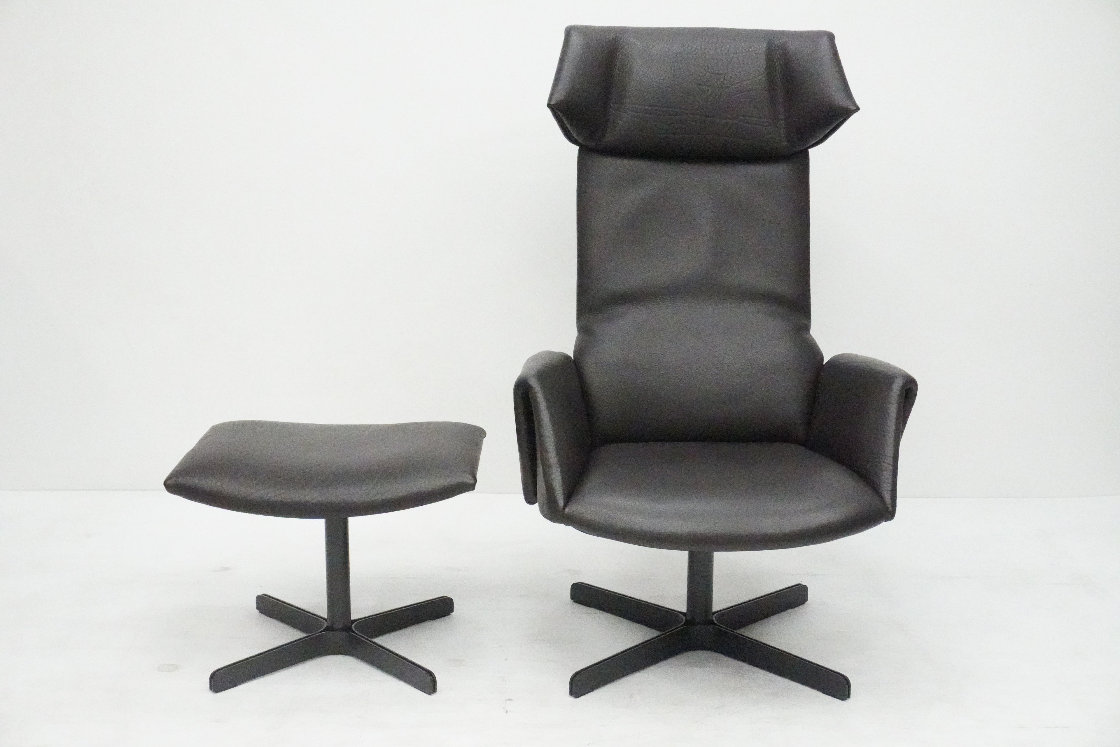 De Sede DS-343 Sessel & Ottoman Leder braun