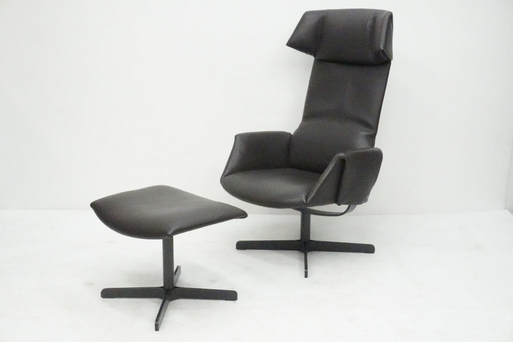 De Sede DS-343 Sessel & Ottoman Leder braun