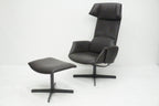 De Sede DS-343 Sessel & Ottoman Leder braun