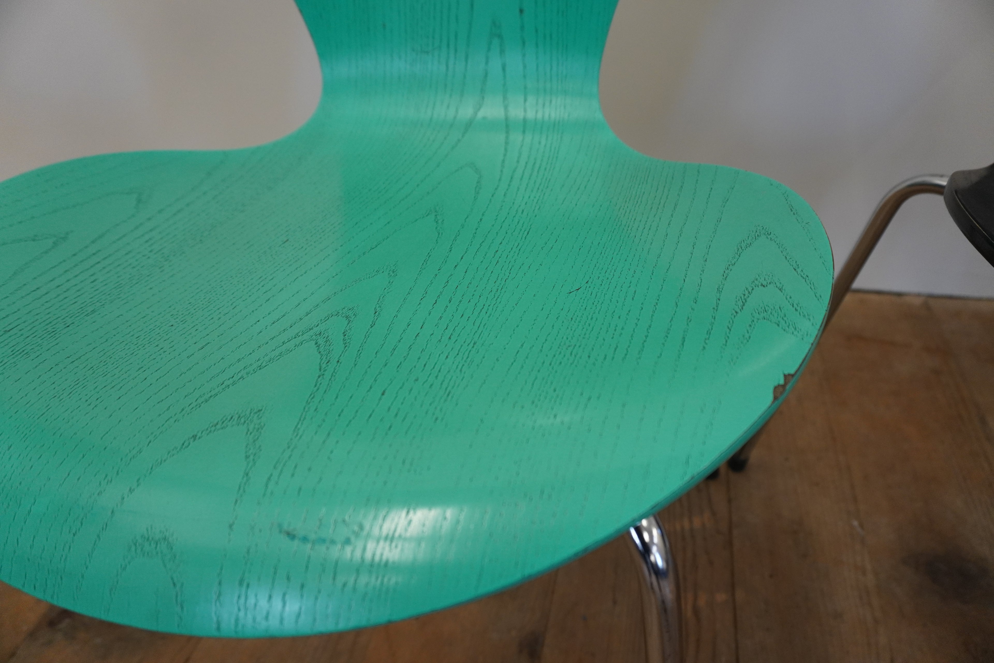 Fritz Hansen Serie 7 türkis 3107 Arne Jacobsen