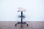 Anatom Silya Hocker Arbeitsstuhl Hochstuhl Microfaser beige