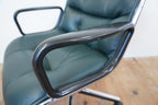 Knoll Pollock Executive Chair Leder dunkelgrün
