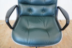 Knoll Pollock Executive Chair Leder dunkelgrün