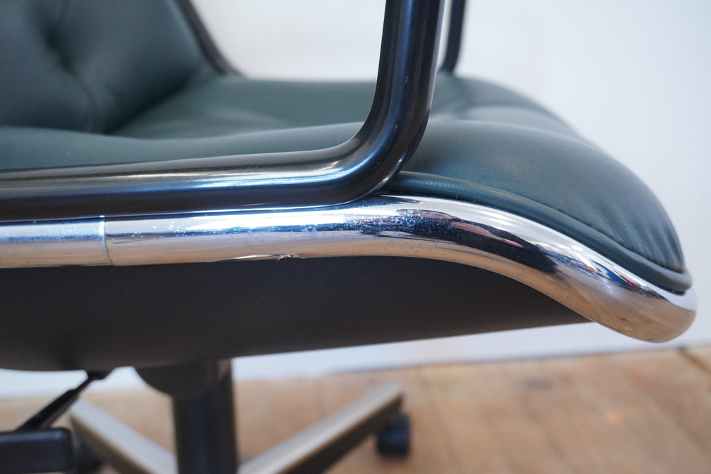 Knoll Pollock Executive Chair Leder dunkelgrün
