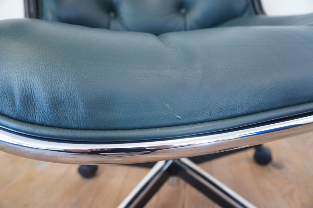 Knoll Pollock Executive Chair Leder dunkelgrün