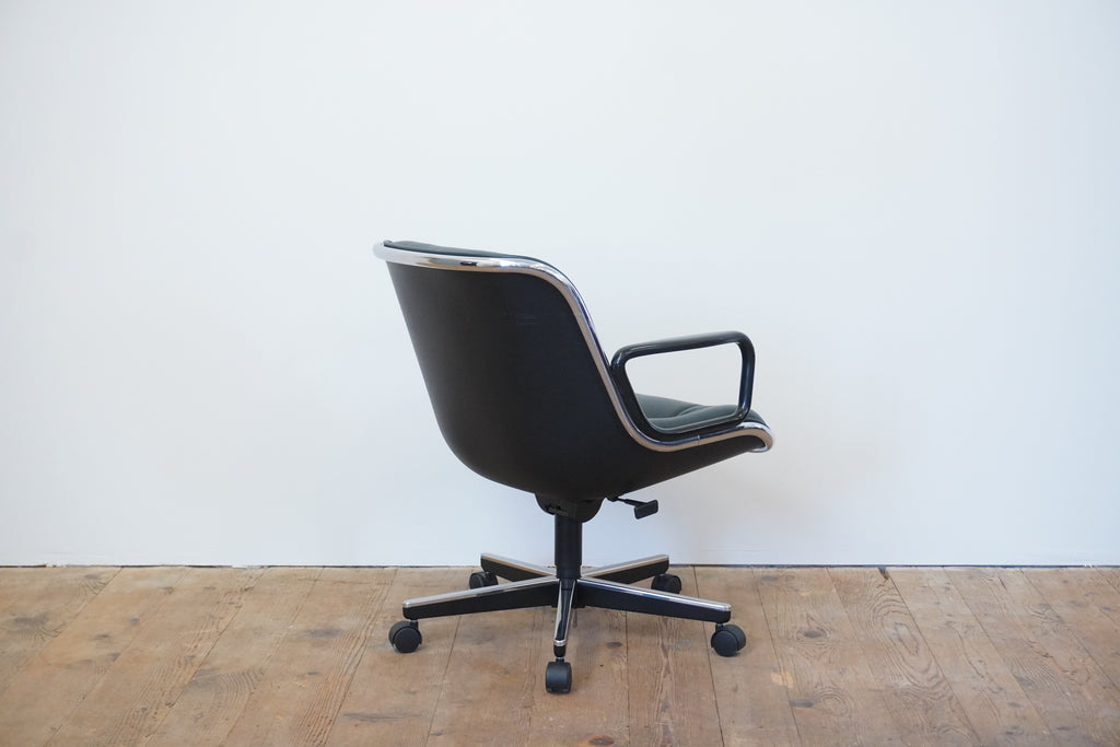 Knoll Pollock Executive Chair Leder dunkelgrün