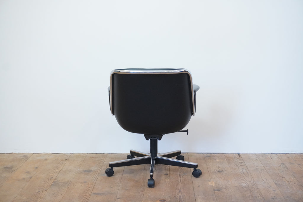 Knoll Pollock Executive Chair Leder dunkelgrün