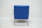 Thonet S411 Freischwinger Sessel Leder blau