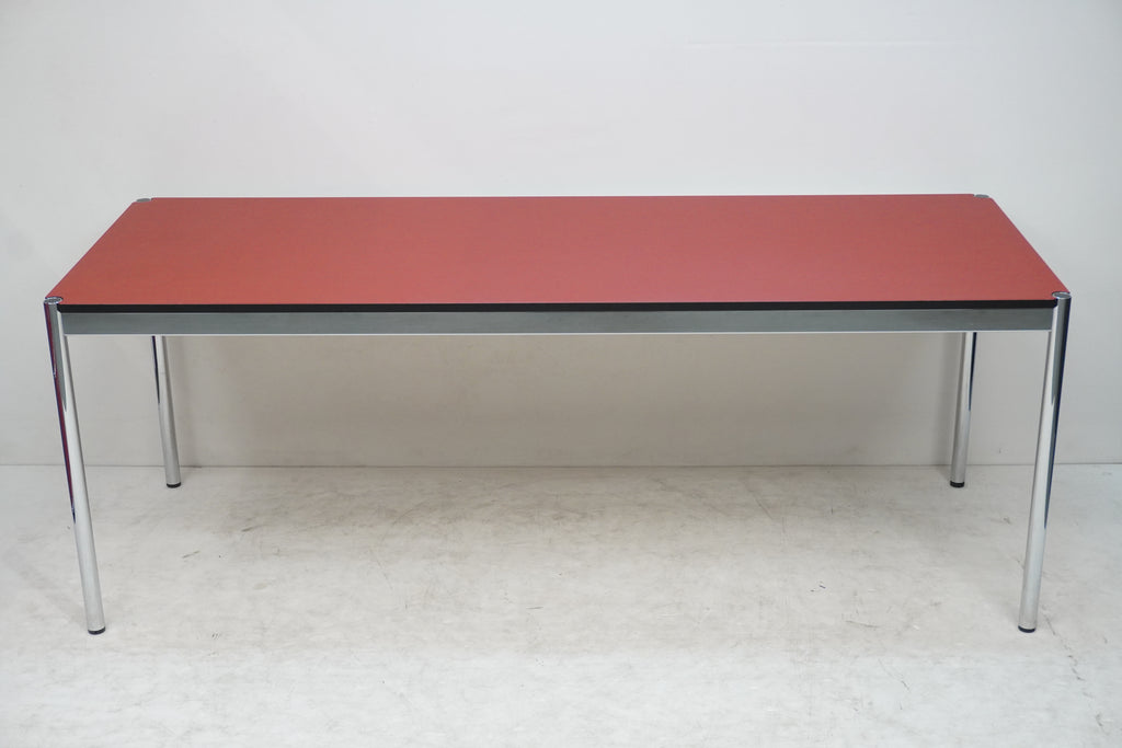 USM Haller Tisch 200 x 75 cm Linoleum rot
