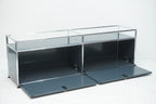 USM Haller Regal 2x1 anthrazitgrau mit Glas