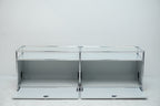 USM Haller Regal 2x1 lichtgrau mit Glas
