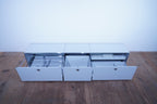 USM Haller Regal 3x1 lichtgrau mit Schubladen
