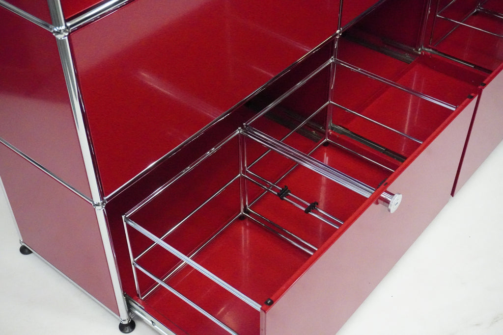 USM Haller Regal 3x3 rubinrot