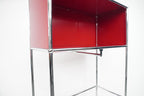 USM Haller Regal Garderobe 75x35x188 rubinrot