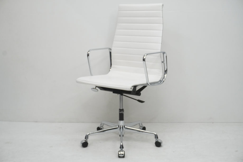 Vitra Eames Alu Chair EA119 Kunstleder weiss