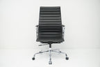 Vitra Eames Alu Chair EA119 mit hohem Rücken Leder nero