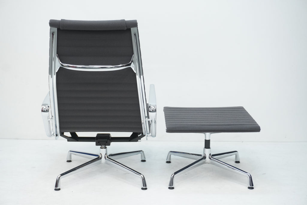 Vitra Eames Aluminium Chair Lounge EA124 & EA125 Hopsak grau