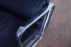 Vitra Eames Soft Pad Lounge Chair EA222 Leder nero