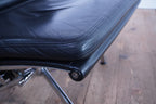 Vitra Eames Soft Pad Lounge Chair EA222 Leder nero