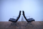 Vitra Eames Soft Pad Lounge Chair EA222 Leder nero