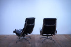 Vitra Eames Soft Pad Lounge Chair EA222 Leder nero