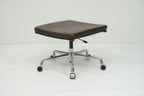 Vitra Hocker auf Rollen EA223 Leder braun