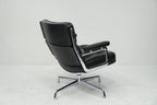 Vitra Eames Lobby Chair ES105 Time Life Chair Leder nero