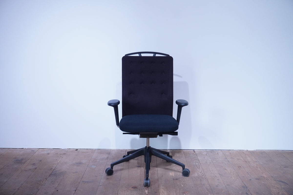 Vitra ID Trim Bürostuhl Stoff schwarz-braun