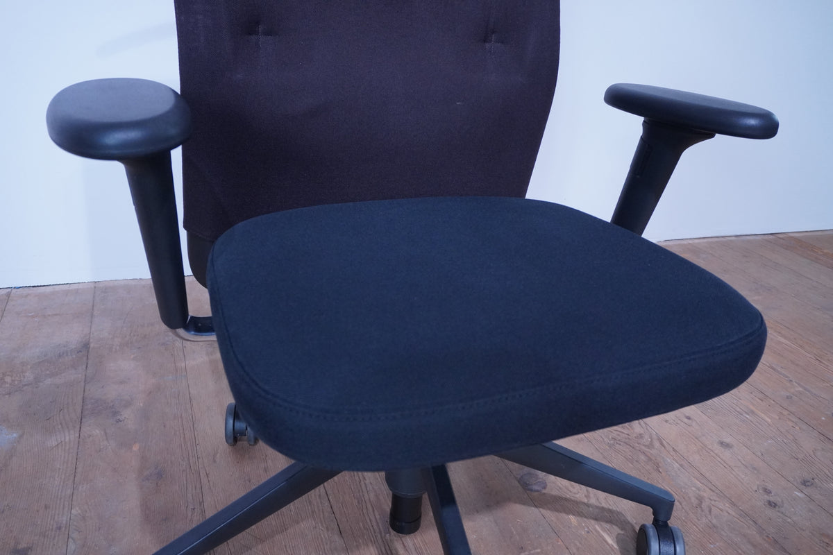 Vitra ID Trim Bürostuhl Stoff schwarz-braun