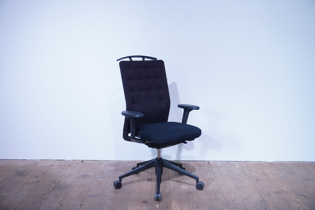 Vitra ID Trim Bürostuhl Stoff schwarz-braun