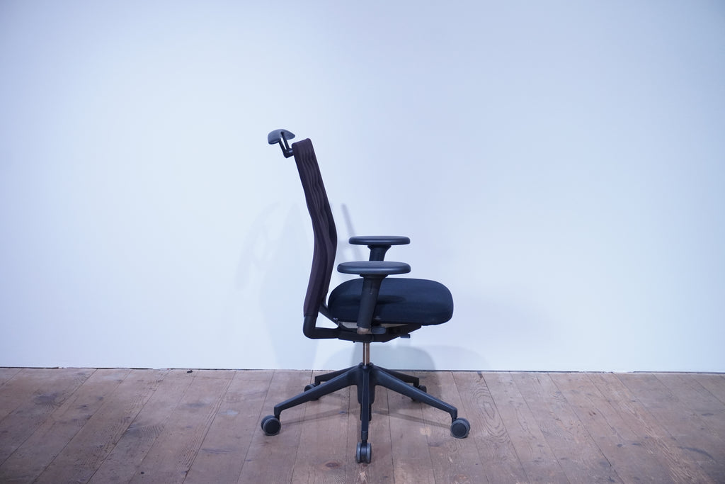 Vitra ID Trim Bürostuhl Stoff schwarz-braun
