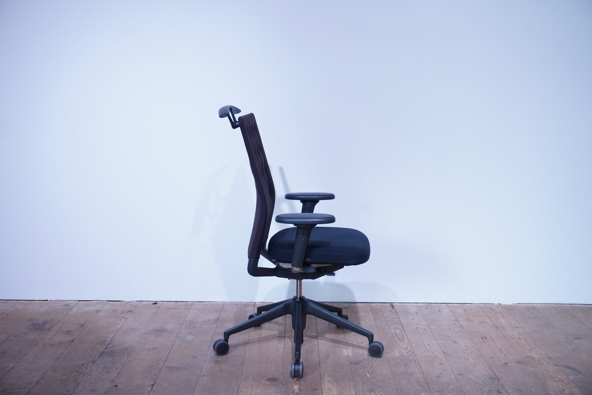 Vitra ID Trim Bürostuhl Stoff schwarz-braun