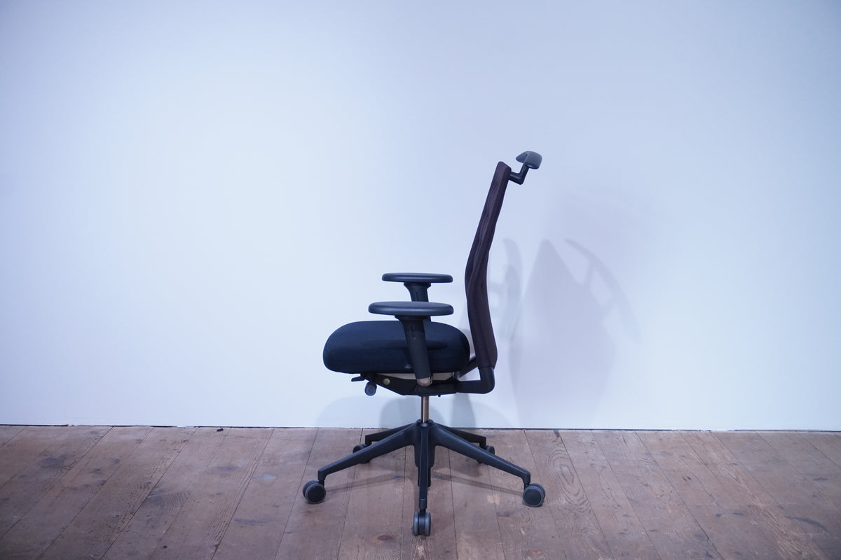 Vitra ID Trim Bürostuhl Stoff schwarz-braun