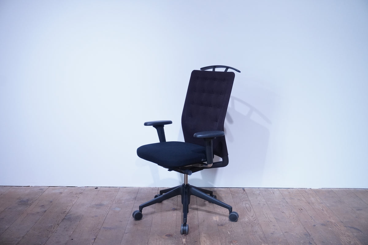 Vitra ID Trim Bürostuhl Stoff schwarz-braun