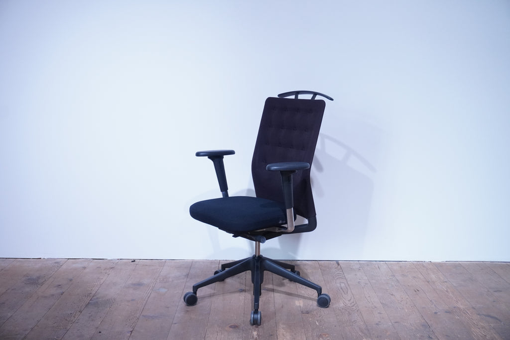 Vitra ID Trim Bürostuhl Stoff schwarz-braun