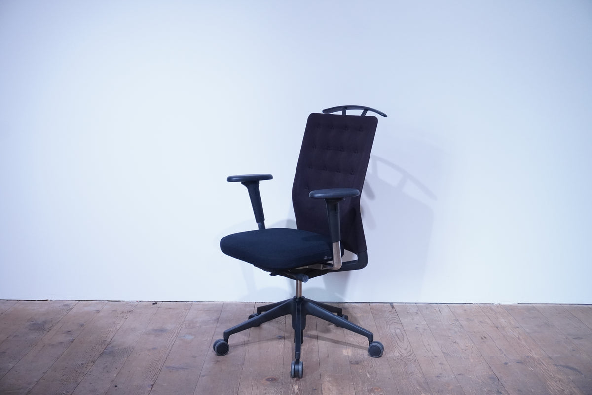 Vitra ID Trim Bürostuhl Stoff schwarz-braun
