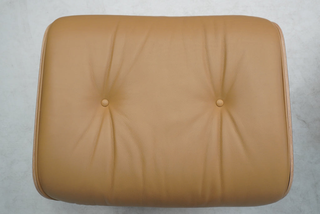 Vitra Eames Lounge Chair neue Masse Leder Cognac Nussbaum