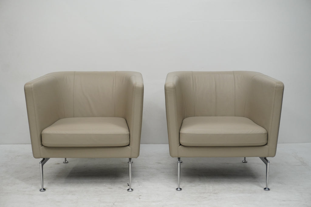 Vitra Suita Armchair Sofa Set Leder sand