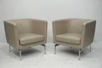 Vitra Suita Armchair Sofa Set Leder sand