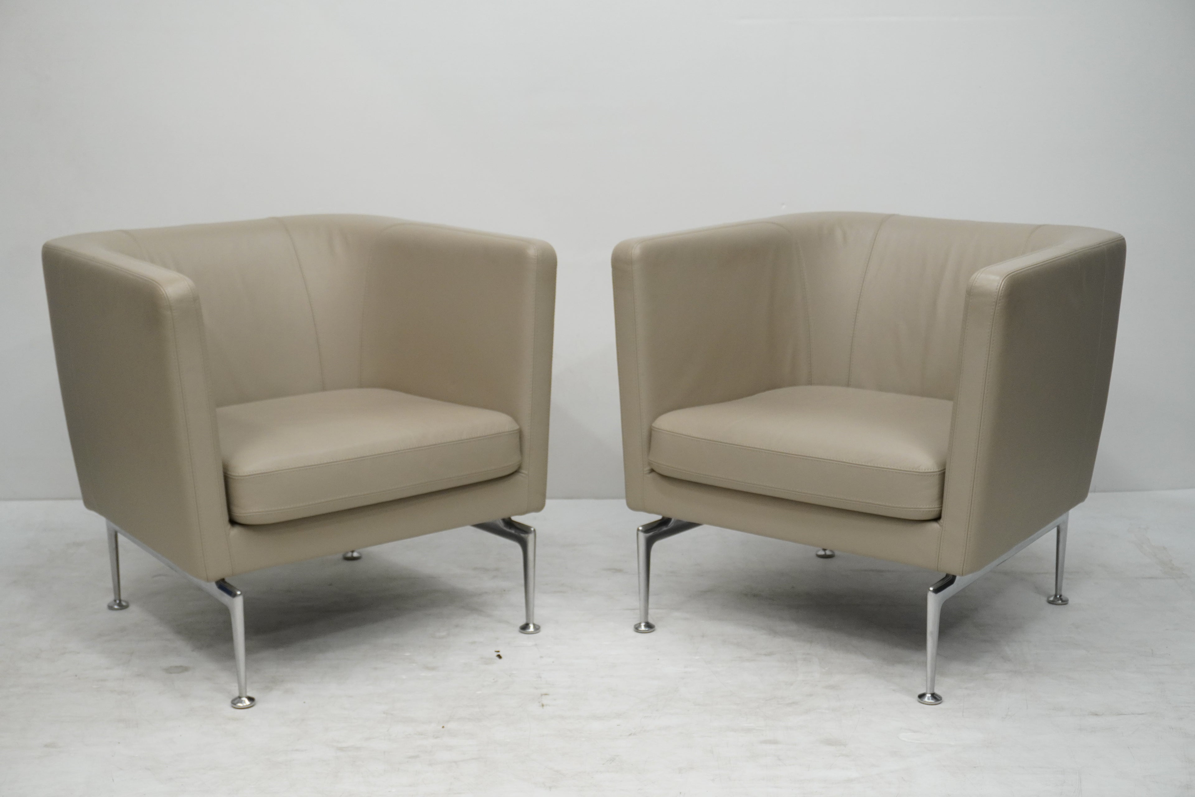 Vitra Suita Armchair Sofa Set Leder sand