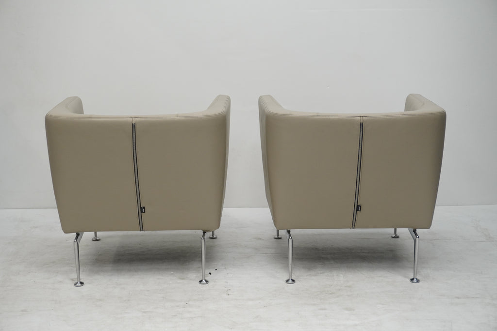 Vitra Suita Armchair Sofa Set Leder sand