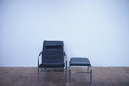 Zanotta Genni Lounge Chair Leder dunkelgrau