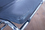 Zanotta Genni Lounge Chair Leder dunkelgrau