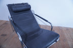 Zanotta Genni Lounge Chair Leder dunkelgrau