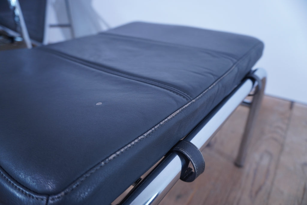 Zanotta Genni Lounge Chair Leder dunkelgrau