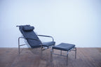 Zanotta Genni Lounge Chair Leder dunkelgrau