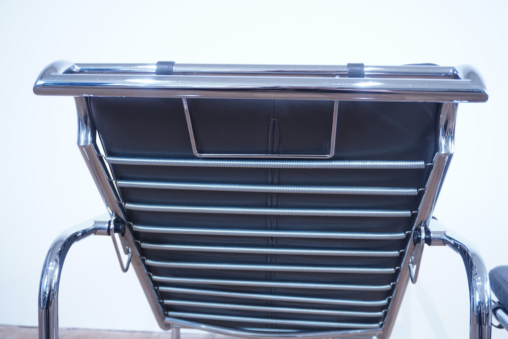 Zanotta Genni Lounge Chair Leder dunkelgrau