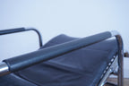 Zanotta Genni Lounge Chair Leder dunkelgrau