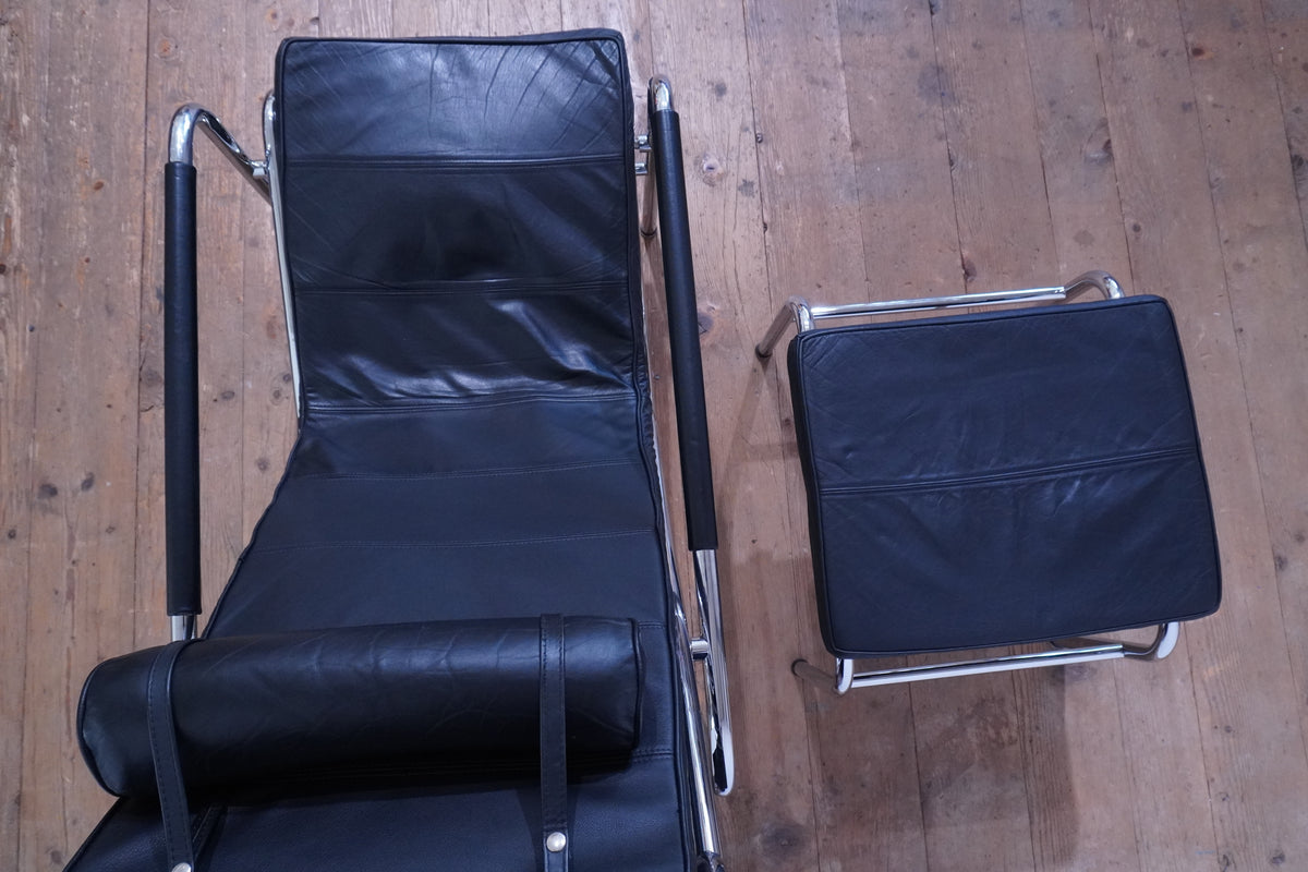 Zanotta Genni Lounge Chair Leder schwarz