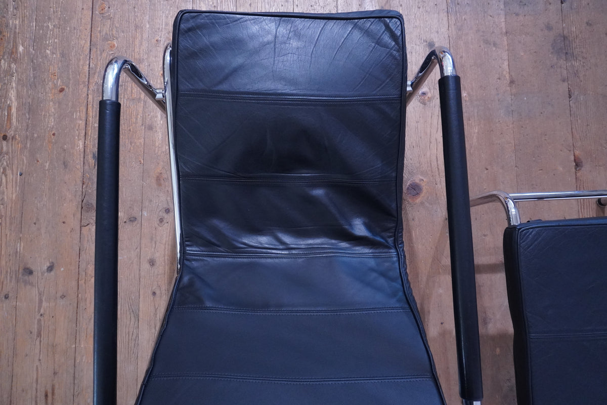 Zanotta Genni Lounge Chair Leder schwarz